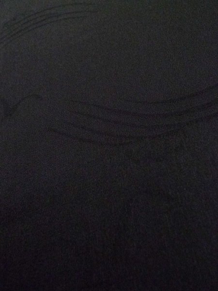 Photo10: L0922C Used Japanese women  Black HAORI short jacket / Silk.    (Grade B) (10)