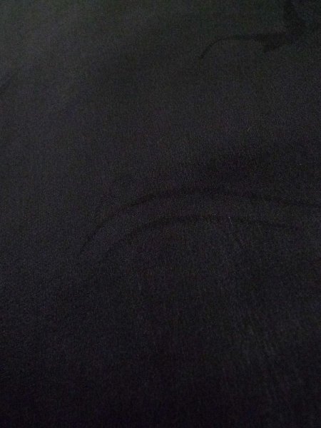 Photo11: L0922C Used Japanese women  Black HAORI short jacket / Silk.    (Grade B) (11)