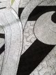 Photo9: L0928D Vintage Japanese Kimono   Black FUKURO OBI sash Arabesque vine Silk. (Grade C) (9)