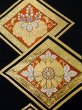 Photo4: L0928J Vintage Japanese Kimono   Black FUKURO OBI sash Chrysanthemum Silk. (Grade C) (4)
