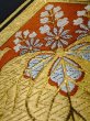 Photo10: L0928J Vintage Japanese Kimono   Black FUKURO OBI sash Chrysanthemum Silk. (Grade C) (10)