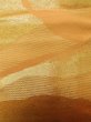 Photo7: L0928L Vintage Japanese Kimono Shiny Pale Orange FUKURO OBI sash Abstract pattern Silk. (Grade B) (7)