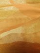 Photo7: L0928L Vintage Japanese Kimono Shiny Pale Orange FUKURO OBI sash Abstract pattern Silk. (Grade B) (7)