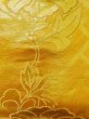 Photo7: L0928O Vintage Japanese Kimono Shiny Pale Orange FUKURO OBI sash Flower Silk. (Grade B) (7)