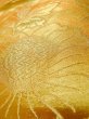 Photo8: L0928O Vintage Japanese Kimono Shiny Pale Orange FUKURO OBI sash Flower Silk. (Grade B) (8)