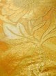 Photo10: L0928O Vintage Japanese Kimono Shiny Pale Orange FUKURO OBI sash Flower Silk. (Grade B) (10)