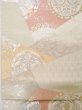 Photo5: L0928X Vintage Japanese Kimono   Off White FUKURO OBI sash Chinese flower Silk. (Grade A) (5)