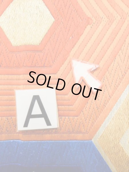 Photo12: L0928Y Vintage Japanese Kimono   Blue FUKURO OBI sash Tortoise-shell pattern― Hexagonal pattern Silk. (Grade B) (12)