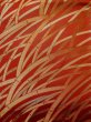Photo3: Mint L0929B Vintage Japanese Kimono   Red FUKURO OBI sash Bamboo    Synthetic. (Grade A) (3)