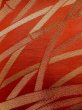 Photo6: Mint L0929B Vintage Japanese Kimono   Red FUKURO OBI sash Bamboo    Synthetic. (Grade A) (6)