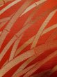 Photo7: Mint L0929B Vintage Japanese Kimono   Red FUKURO OBI sash Bamboo    Synthetic. (Grade A) (7)