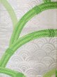 Photo4: L1005I Vintage Japanese Kimono  Shiny Silver FUKURO OBI sash Wave Silk. (Grade B) (4)