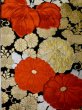 Photo3: L1005N Vintage Japanese Kimono   Black FUKURO OBI sash Chrysanthemum Silk. (Grade C) (3)