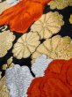 Photo9: L1005N Vintage Japanese Kimono   Black FUKURO OBI sash Chrysanthemum Silk. (Grade C) (9)