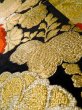 Photo10: L1005N Vintage Japanese Kimono   Black FUKURO OBI sash Chrysanthemum Silk. (Grade C) (10)