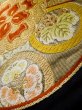 Photo8: Mint L1005T Vintage Japanese Kimono   Black FUKURO OBI sash Flower circle Silk. (Grade A) (8)