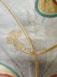 Photo7: L1005U Vintage Japanese Kimono   Silver FUKURO OBI sash Butterfly Silk. (Grade B) (7)