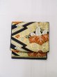 Photo2: Mint L1006A Vintage Japanese Kimono   Black FUKURO OBI sash Chrysanthemum Silk. (Grade A) (2)