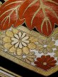 Photo6: Mint L1006A Vintage Japanese Kimono   Black FUKURO OBI sash Chrysanthemum Silk. (Grade A) (6)