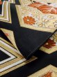 Photo11: Mint L1006A Vintage Japanese Kimono   Black FUKURO OBI sash Chrysanthemum Silk. (Grade A) (11)