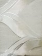 Photo4: L1012C Vintage Japanese Kimono   Silver FUKURO OBI sash Abstract pattern Silk. (Grade B) (4)