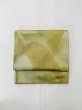 Photo2: L1012M Vintage Japanese Kimono Shiny Pale Taupe FUKURO OBI sash Abstract pattern Silk. (Grade D) (2)