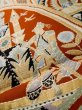 Photo9: L1012S Vintage Japanese Kimono  Shiny Beige FUKURO OBI sash Chinz pattern Silk. (Grade B) (9)