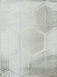 Photo3: L1012U Vintage Japanese Kimono   Silver FUKURO OBI sash Tortoise-shell pattern― Hexagonal pattern Silk. (Grade B) (3)