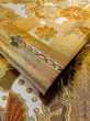 Photo11: Mint L1013C Vintage Japanese Kimono   Gold FUKURO OBI sash Chrysanthemum Silk. (Grade A) (11)