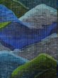 Photo4: L1019E Used Japanese women Pale Blue TSUMUGI pongee / Silk. Abstract pattern   (Grade B) (4)