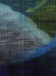 Photo7: L1019E Used Japanese women Pale Blue TSUMUGI pongee / Silk. Abstract pattern   (Grade B) (7)