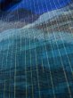 Photo11: L1019E Used Japanese women Pale Blue TSUMUGI pongee / Silk. Abstract pattern   (Grade B) (11)