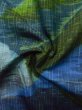 Photo13: L1019E Used Japanese women Pale Blue TSUMUGI pongee / Silk. Abstract pattern   (Grade B) (13)