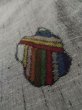 Photo8: L1019F Used Japanese women  Gray TSUMUGI pongee / Silk. Abstract pattern   (Grade A) (8)