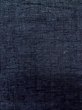 Photo6: L1019G Used Japanese women Dark Blue TSUMUGI pongee / Silk.    (Grade B) (6)