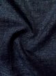 Photo10: L1019G Used Japanese women Dark Blue TSUMUGI pongee / Silk.    (Grade B) (10)