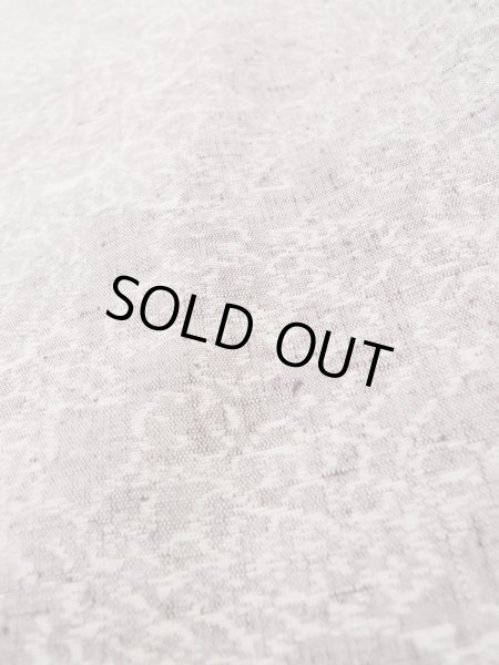 Photo9: L1019H Used Japanese womenPale Light Purple TSUMUGI pongee / Silk. Abstract pattern   (Grade C) (9)