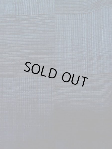 Photo5: L1019I Used Japanese women Dark Blue TSUMUGI pongee / Silk.  Checkerd pattern  (Grade B) (5)