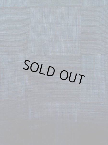 Photo7: L1019I Used Japanese women Dark Blue TSUMUGI pongee / Silk.  Checkerd pattern  (Grade B) (7)