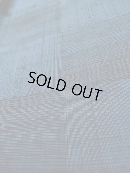 Photo9: L1019I Used Japanese women Dark Blue TSUMUGI pongee / Silk.  Checkerd pattern  (Grade B) (9)