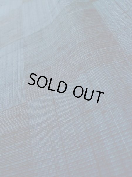 Photo10: L1019I Used Japanese women Dark Blue TSUMUGI pongee / Silk.  Checkerd pattern  (Grade B) (10)