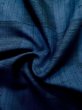 Photo12: L1019I Used Japanese women Dark Blue TSUMUGI pongee / Silk.  Checkerd pattern  (Grade B) (12)