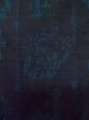 Photo5: L1019K Used Japanese women Dark Blue TSUMUGI pongee / Silk. Abstract pattern   (Grade C) (5)