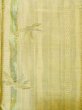 Photo4: L1019M Used Japanese women  Ivory TSUMUGI pongee / Silk. Bamboo leaf,   (Grade C) (4)