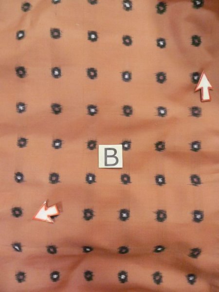 Photo13: L1019N Used Japanese womenPale Dark Pink TSUMUGI pongee / Silk. Circle   (Grade D) (13)