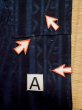 Photo14: L1019O Used Japanese women Dark Blue TSUMUGI pongee / Silk. Stripes,   (Grade C) (14)