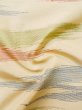 Photo11: L1019R Used Japanese women  Ivory TSUMUGI pongee / Silk. Abstract pattern   (Grade A) (11)