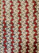 Photo4: L1019S Used Japanese women  White ORI woven / Silk. Triangle   (Grade B) (4)