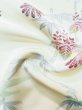 Photo12: L1019T Used Japanese women  Off White ORI woven / Silk. Chrysanthemum,   (Grade C) (12)