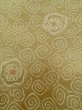 Photo7: L1019U Used Japanese womenPale Brownish Yellowish Green ORI woven / Silk. Abstract pattern   (Grade C) (7)